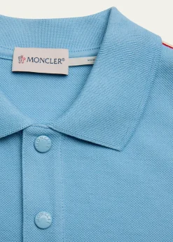 MonclerBoy's Tri-Stripe Pique Polo Shirt, Size 4-10