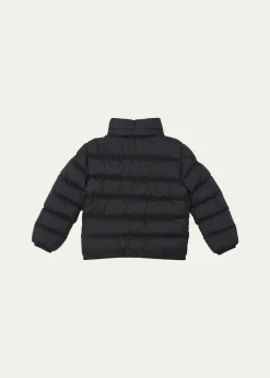 MonclerBoy's Bajan Airsoft Hooded Zip-Front Down Jacket, Size 8-10