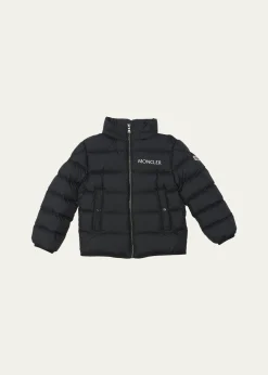 MonclerBoy's Bajan Airsoft Hooded Zip-Front Down Jacket, Size 12-14