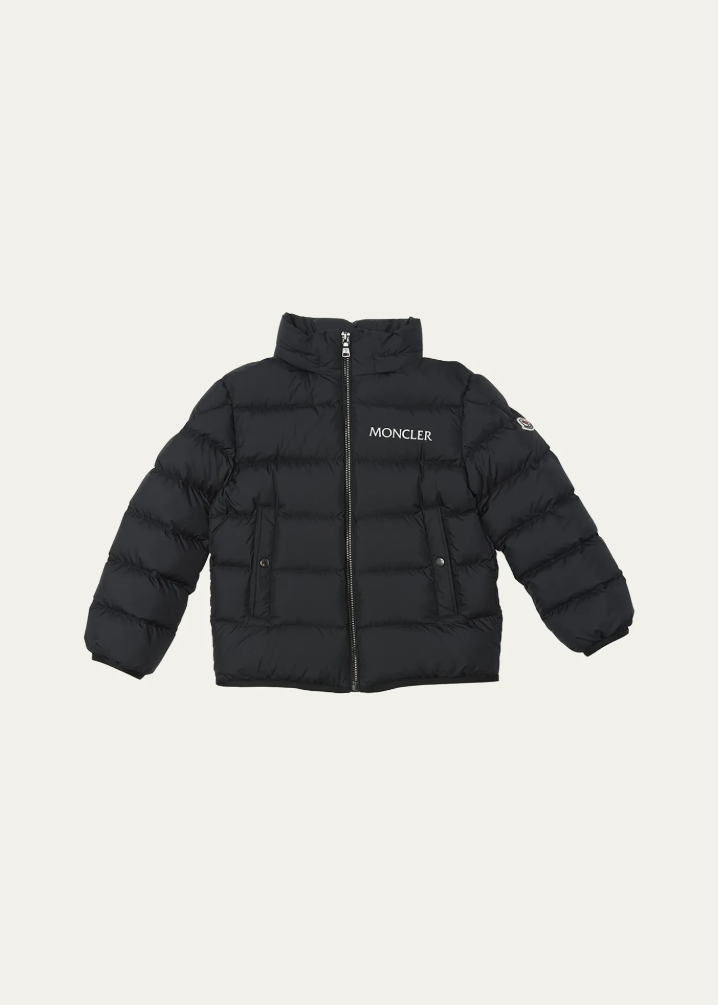MonclerBoy's Bajan Airsoft Hooded Zip-Front Down Jacket, Size 12-14