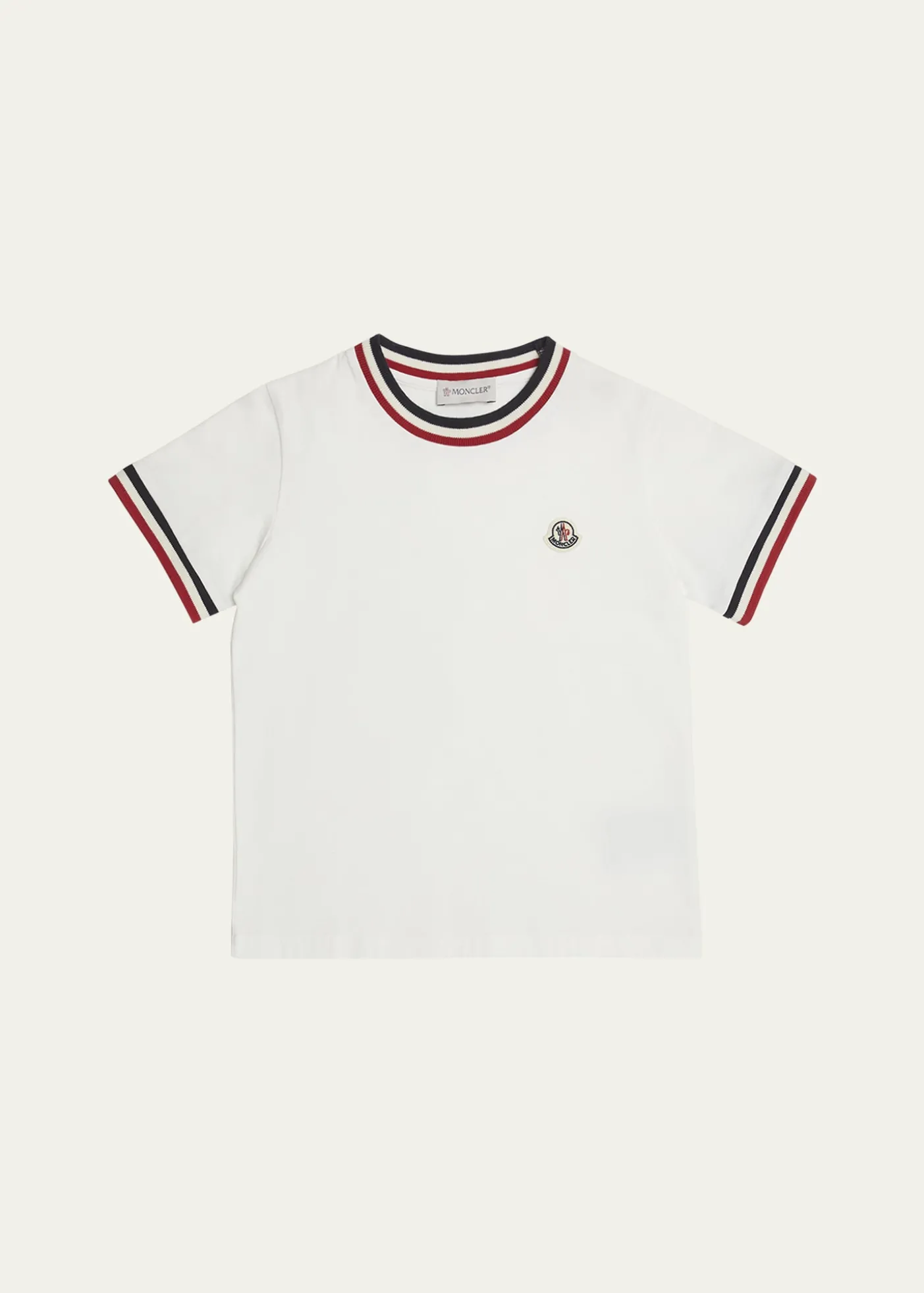 Moncler Boy's Classic Logo Emblem T-Shirt, Size 8-14