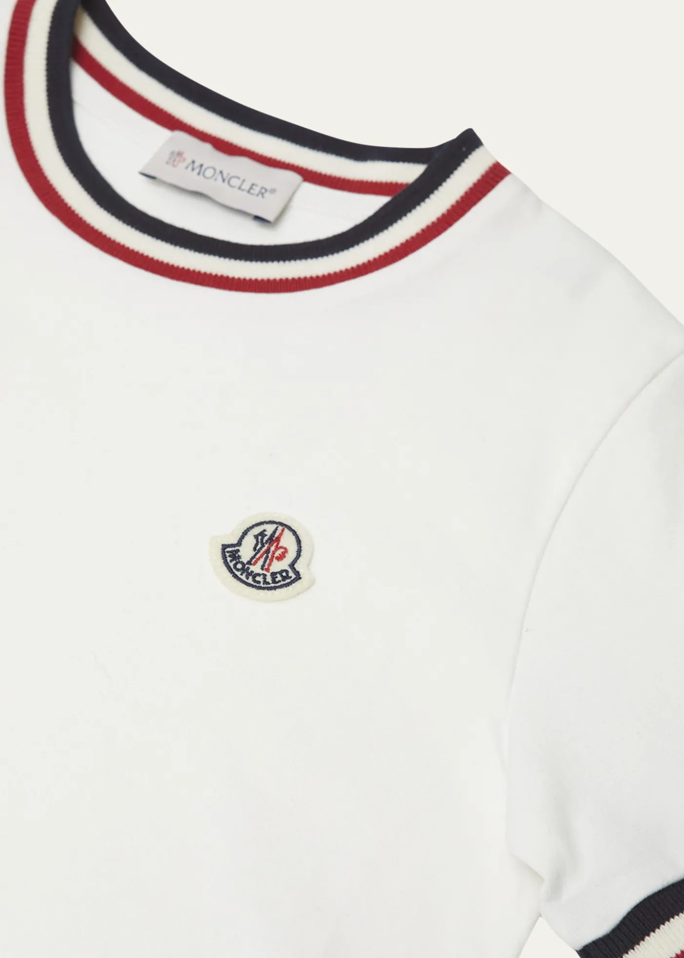 Moncler Boy's Classic Logo Emblem T-Shirt, Size 8-14