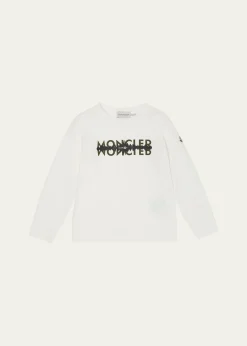 MonclerBoy's Logo Graphic-Print Long-Sleeve T-Shirt, Size 8-10
