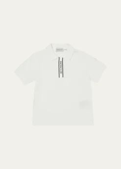 MonclerBoy's Logo-Print Polo Shirt, Size 8-10