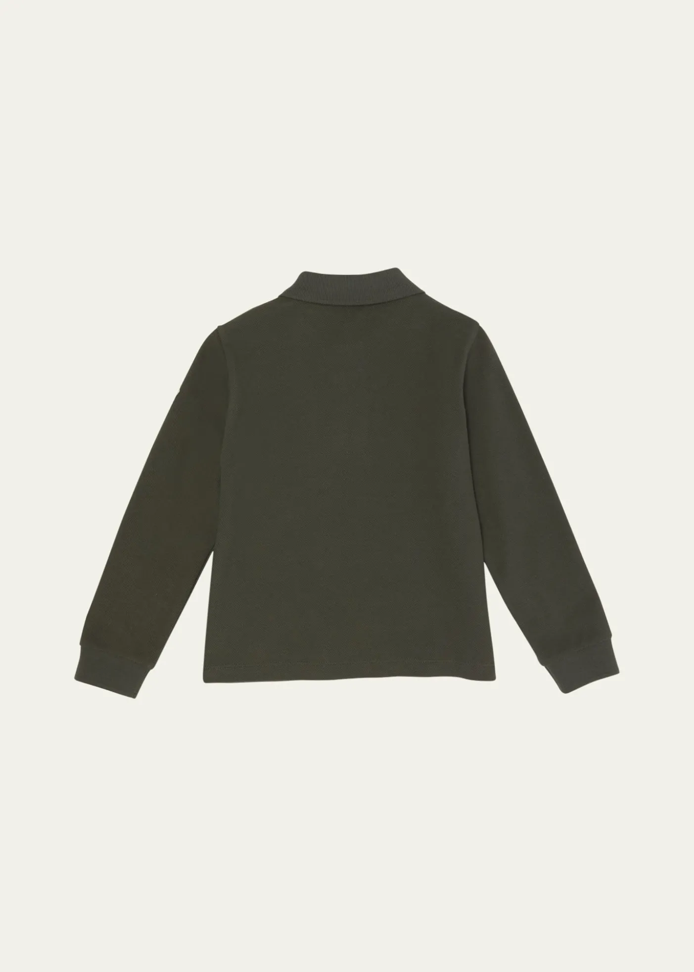 MonclerBoy's Logo Tape Long-Sleeve Polo Shirt, Size 8-10