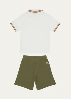 MonclerBoy's Polo Shirt W/ Shorts Set, Size 8-10