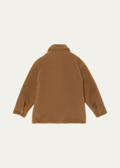 MonclerBoy's Teddy Fleece Logo-Patch Shirt Jacket, Size 8-10