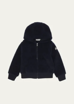 MonclerBoy's Teddy Fleece Zip-Front Sweatshirt, Size 4-6