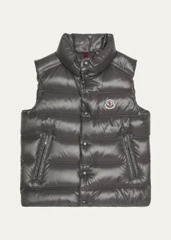 MonclerBoy's Tib Logo Quilted Vest, Size 8-14