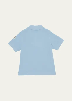 Moncler Boy's Tri-Stripe Pique Polo Shirt, Size 12-14