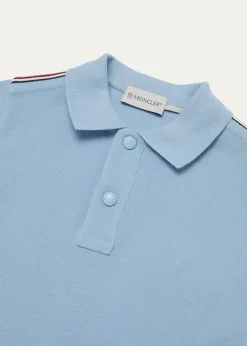 Moncler Boy's Tri-Stripe Pique Polo Shirt, Size 12-14