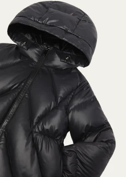 MonclerGirl's Domas Shearling Hooded Down Jacket, Size 4-6