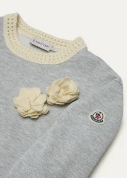 MonclerGirl's Floral Applique Sweatshirt & Sweatpants Set, Size 12-14