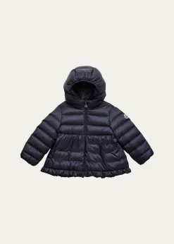 MonclerGirl's Odile A-Line Ruffle-Trim Coat, Size 12M-3
