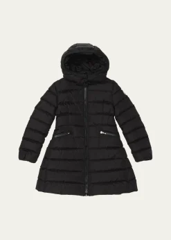 MonclerGirl's Charpal Hooded Long Down Coat, Size 8-10