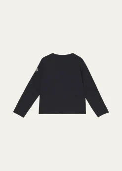 MonclerGirl's 3D Flower Long-Sleeve T-Shirt, Size 8-10