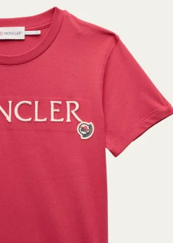 Moncler Girl's Embroidered Logo-Print T-Shirt, Size 8-14