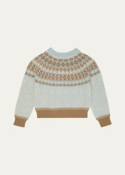 MonclerGirl's Fair Isle Wool Crewneck Sweater, Size 8-10