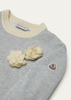 MonclerGirl's Floral Applique Sweatshirt & Sweatpants Set, Size 8-10