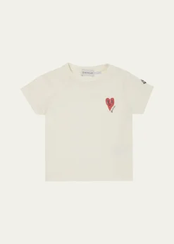 MonclerGirl's Heart Logo-Print Short-Sleeve T-Shirt, Size 4-6