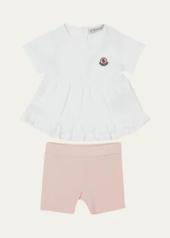 MonclerGirl's T-Shirt and Short Legging 2-Piece Set, Size 6M-3