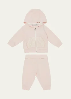MonclerGirl's Two-Piece Logo-Embroidered Set, Size 3M-3