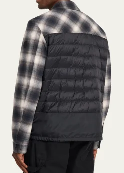 Moncler GrenobleMen's Plaid Mixed-Media Jacket
