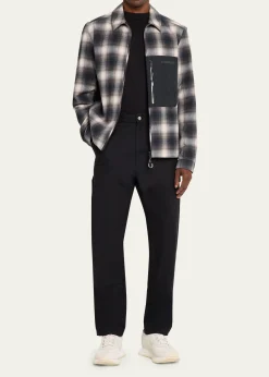 Moncler GrenobleMen's Plaid Mixed-Media Jacket