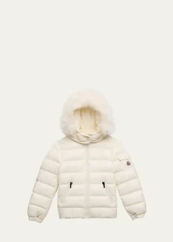 MonclerKids Bady Faux Fur Quilted Jacket, Size 4-6