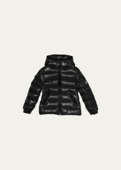 MonclerKid's Bady Quilted Logo Jacket, Size 4-6