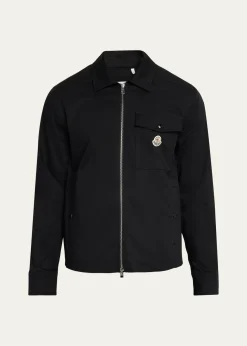 MonclerMen's Cotton-Blend Gabardine Shirt Jacket