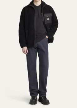 MonclerMen's Teddy Boucle Full-Zip Jacket