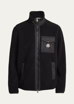 MonclerMen's Teddy Boucle Full-Zip Jacket