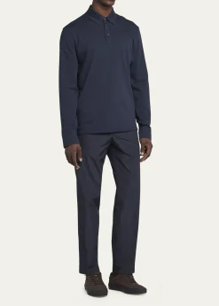 MonclerMen's Cashmere Long-Sleeve Polo Shirt