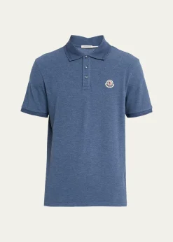 MonclerMen's Chest-Logo Pique Polo Shirt