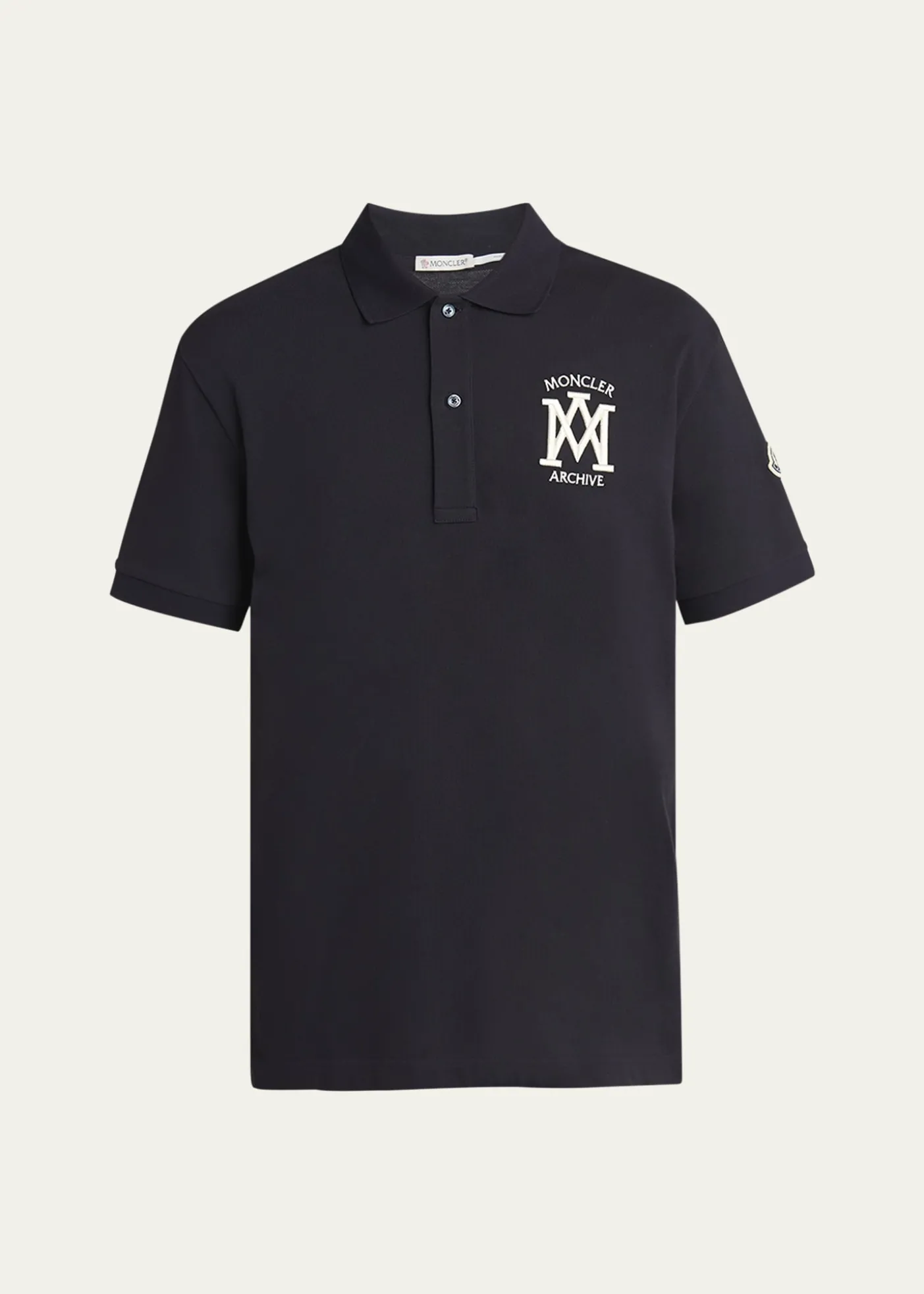 MonclerMen's Cotton Archive Logo Polo Shirt