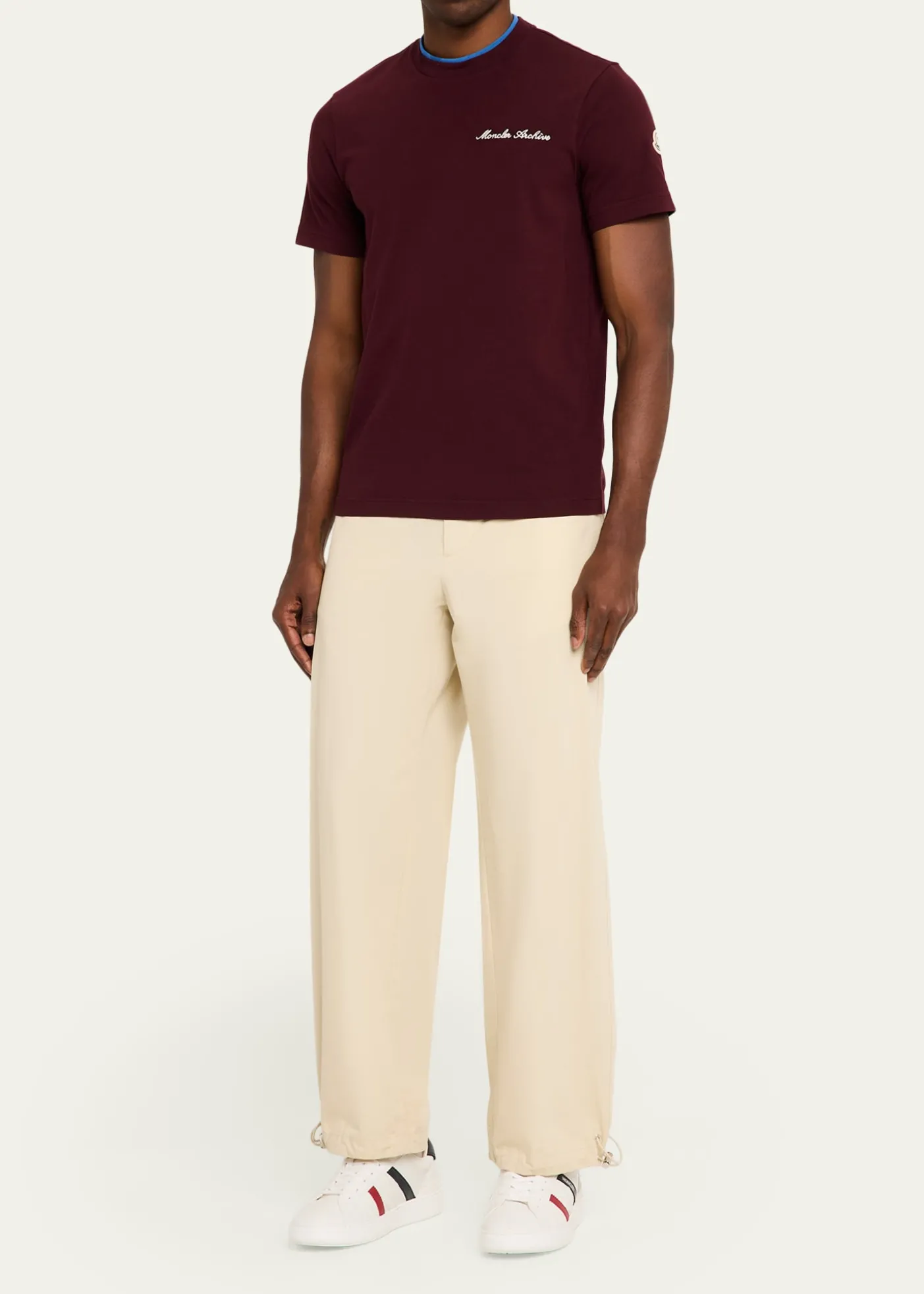 MonclerMen's Embroidered Logo Cotton T-Shirt