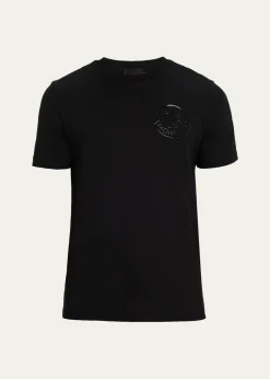 MonclerMen's Glossy Logo Crewneck T-Shirt