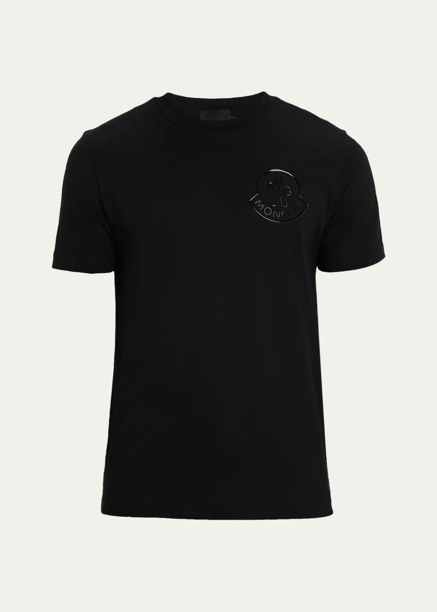 MonclerMen's Glossy Logo Crewneck T-Shirt