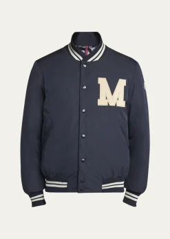 MonclerMen's Lateltin Padded Varsity Bomber Jacket