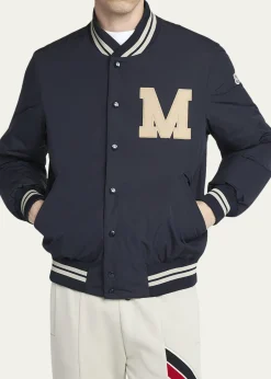 MonclerMen's Lateltin Padded Varsity Bomber Jacket