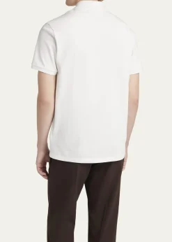 MonclerMen's Leather-Emblem Polo Shirt