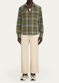 MonclerMen's Monogram Checked Nylon Shirt Jacket