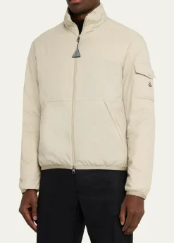 MonclerMen's Nylon Jacket with Stowaway Hood