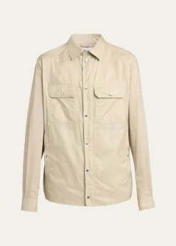 MonclerMen's Nylon Snap-Front Shirt Jacket