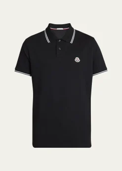 MonclerMen's Pique Logo Patch Polo Shirt