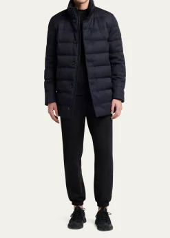 MonclerMen's Quilted Down Long Parka with Hood