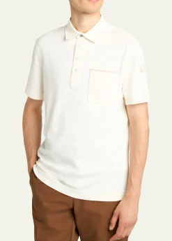 MonclerMen's Short-Sleeve Cotton Pique Polo Shirt