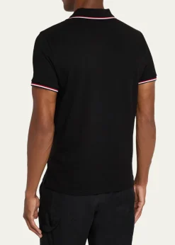 MonclerMen's Short Sleeve Polo with Contrast Sleeves