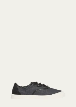 MonclerMen's Vera Leisure Denim Low-Top Sneakers